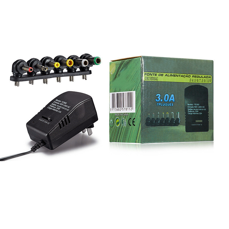 Factory wholesale 30W multi-function adjustable power adapter 3-12v multi-function switching power charger
