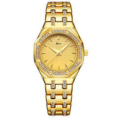 MISSFOX watch new fashion ins niche trend Korean version gold diamond waterproof quartz women's watch