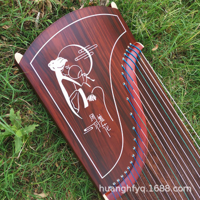 The Yellow River wind Rosewood Lettering Guzheng Bone meal Set Calligraphy Musical Instruments adult children introduction level examination 1.63 Pure handwork