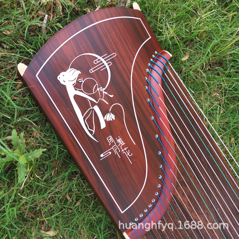 The Yellow River wind Rosewood Lettering Guzheng Bone meal Set Calligraphy Musical Instruments adult children introduction level examination 1.63 Pure handwork