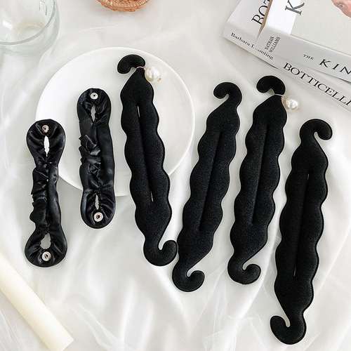Fixed hair, versatile hair twister, half bun hair style artifact, simple fluffy bud headband for lazy women