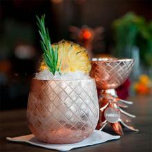 菠萝鸡尾酒杯莫斯科骡不锈钢菠萝杯金属铜杯创意个性调制鸡尾酒杯