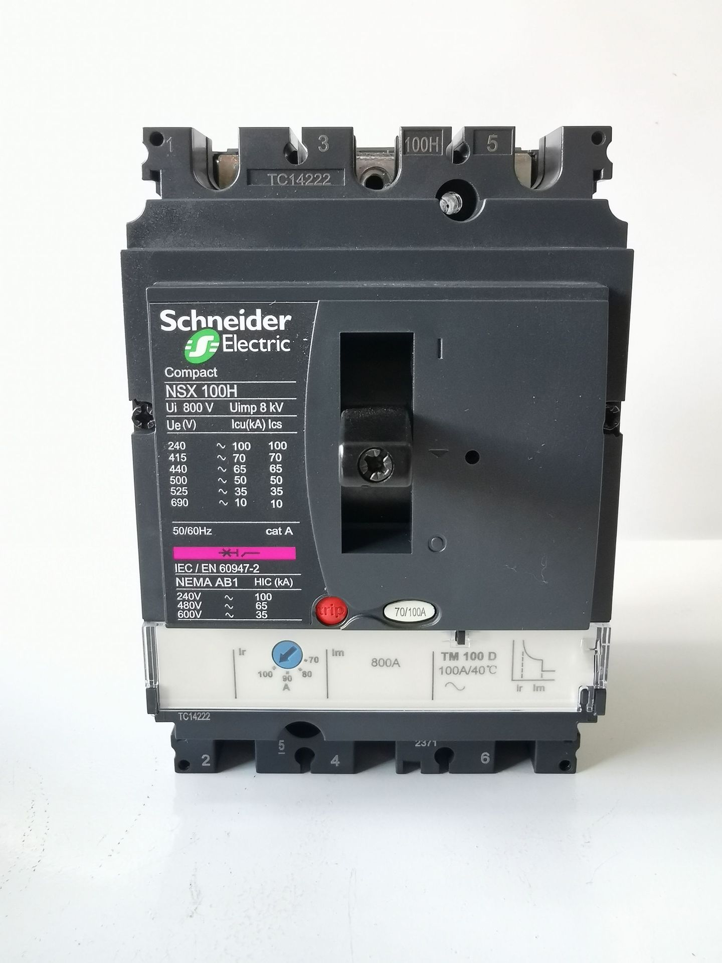 固定式塑壳断路器LV429670 LV系列 100A 3P 10kA断开能力全新议价