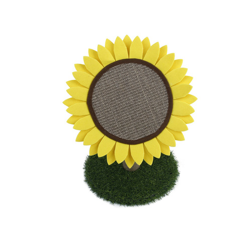 Factory direct sales pet products sisal sunflower cat scratching table cat claw grinding toy round cat scratching board