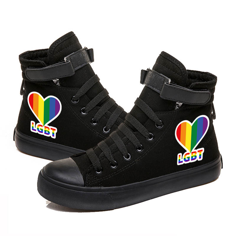 Unisex Casual Rainbow Round Toe Canvas Shoes display picture 10
