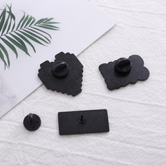 Cute cartoon pink game console game over enamel brooch mosaic love corsage wholesale