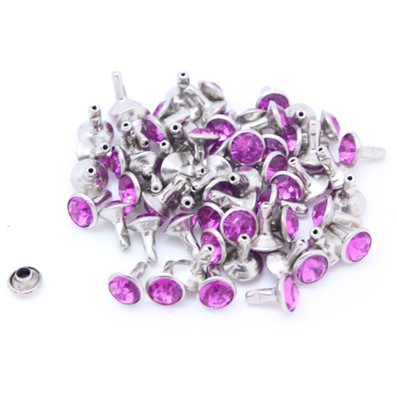 跨境欧美大气时尚金属彩色铆钉亚克力钻A钻铆钉 箱包服饰装饰扣