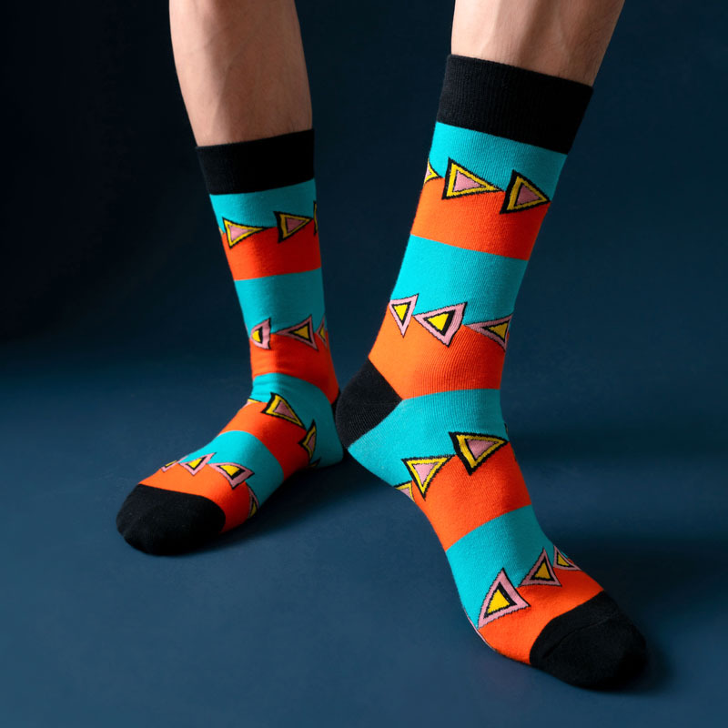 2025d Large Size Cartoon Jacquard 200N Fashion Men's Trendy Socks_voghion.com