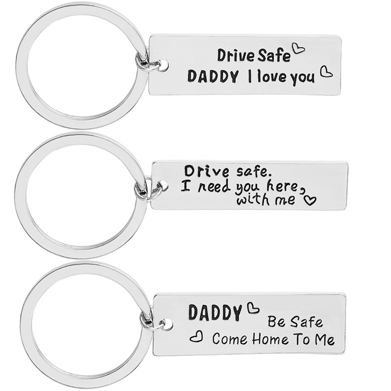 Explosion Keychain Father's Day Gift Keychain Pendant Love You Dad Letter Keychain Wholesale Nihaojewelry display picture 7