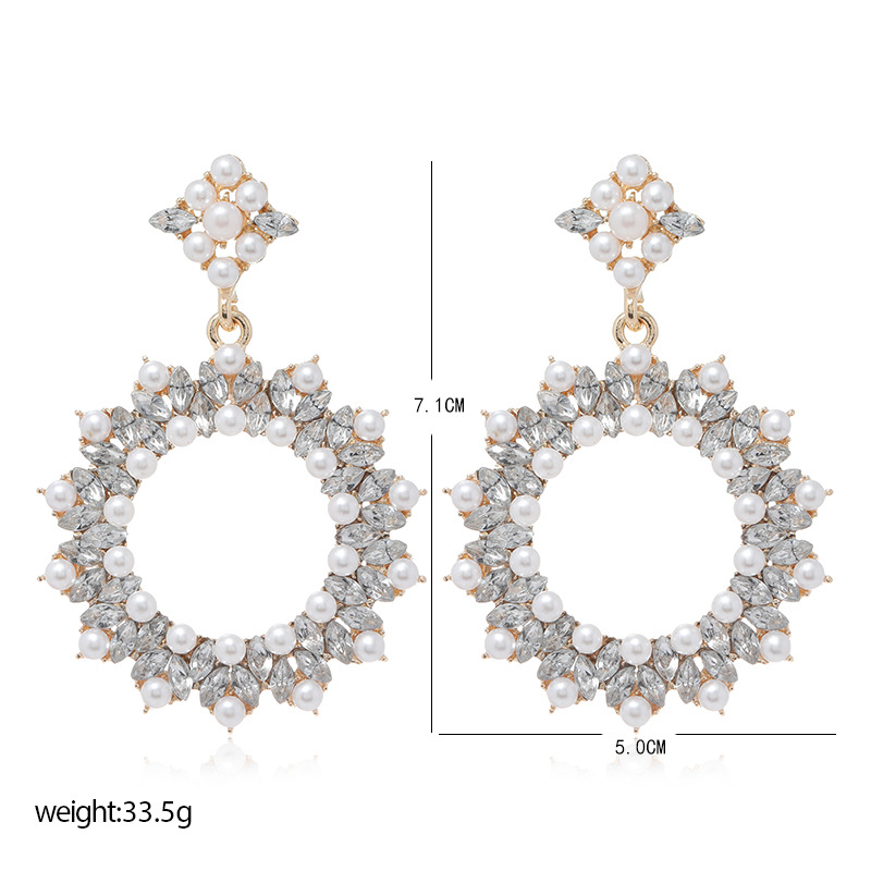 Boucles D&#39;oreilles Bohème Fleur Diamant display picture 1