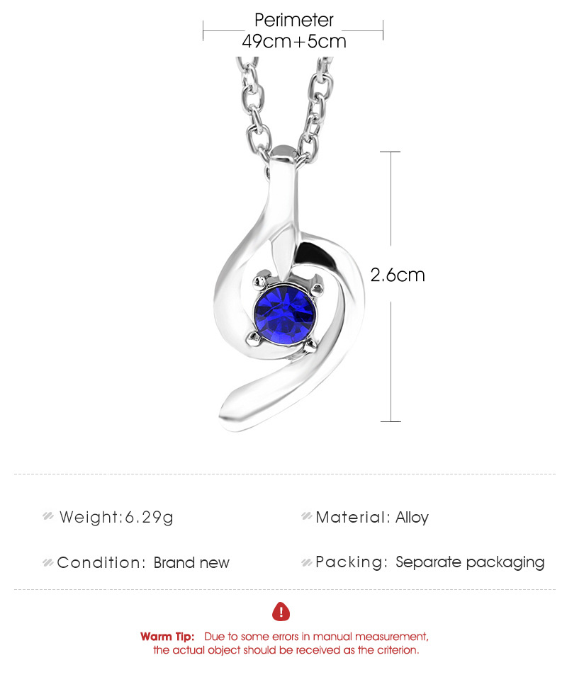 Neue Einfache Diamant Lucky Angel Weiche Kristall Halskette display picture 1