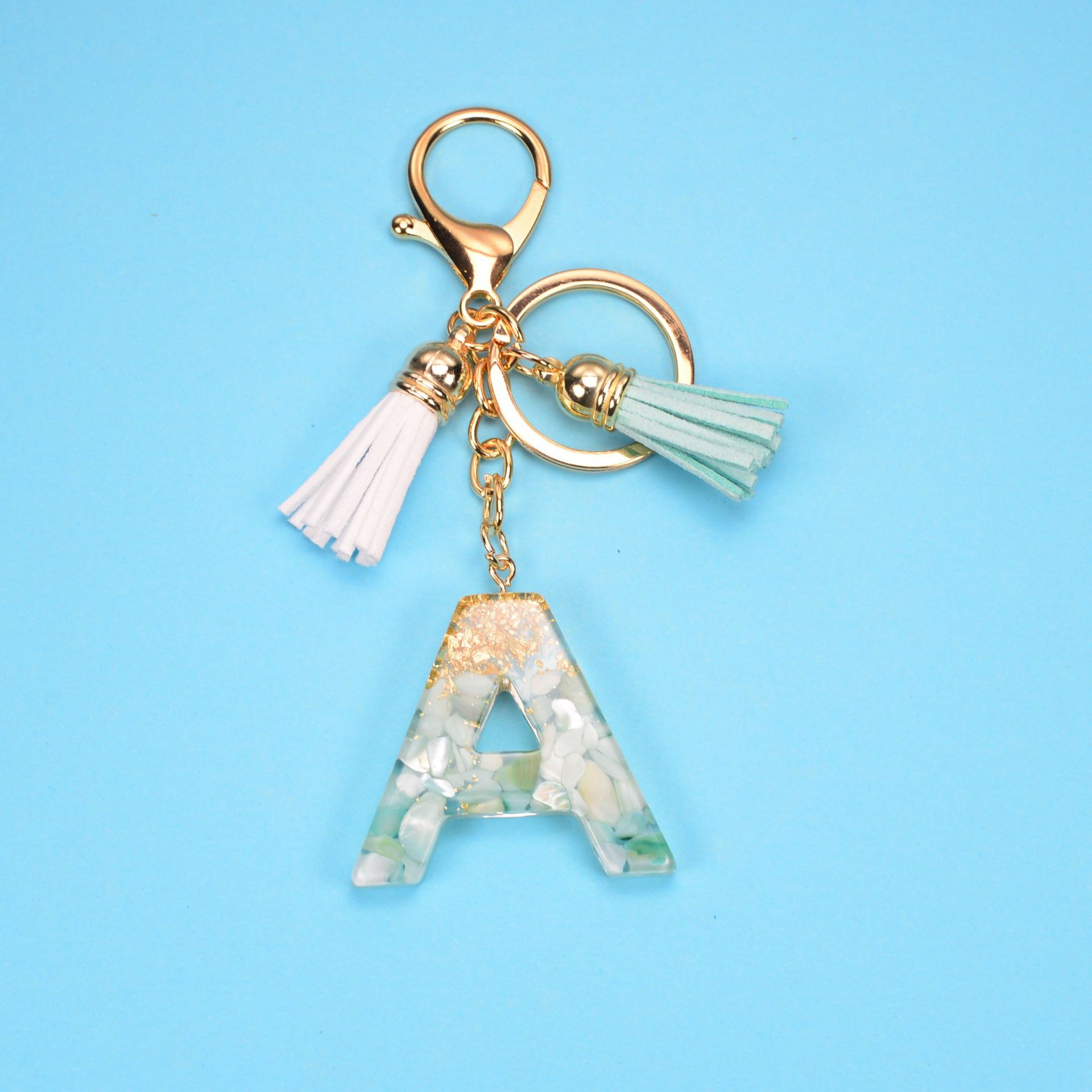 Letter Pattern Unisex Gender Fashion Letter Resin Unisex Bag Pendant Keychain