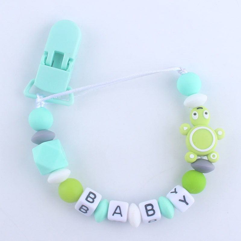 Cadena de chupete de silicona para bebés Amazon AliExpress nuevo clip de chupete suministros para bebés de comercio exterior cadena anti-caída