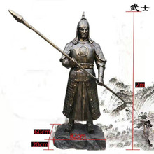 定制玻璃钢仿铜将士勇士雕塑古代蒙古军人清兵武士秦兵将领雕塑