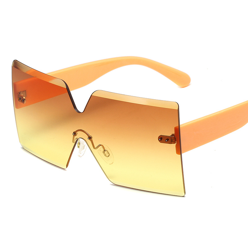 Men's Sunglasses Frameless Sunglasses With Integrated Lenses, Large Frame Sunglasses For Men And Women, Personalized High End Glasses_voghion.com