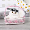 Scenic hot selling basket simulation cat basket cat sound control simulation cat will call simulation single cat crafts