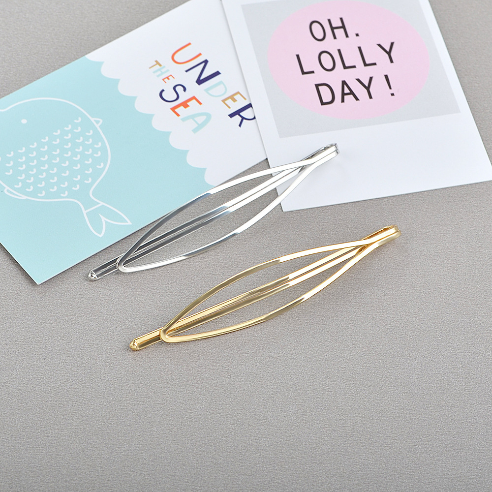 日韩网红一字夹边夹发饰极简甜美学院风少女发卡学生发夹头饰批发