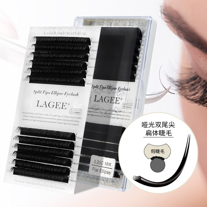 LAGEE/ Single Festoon Zero touch grafting eyelash Matte black gloss grafting eyelash