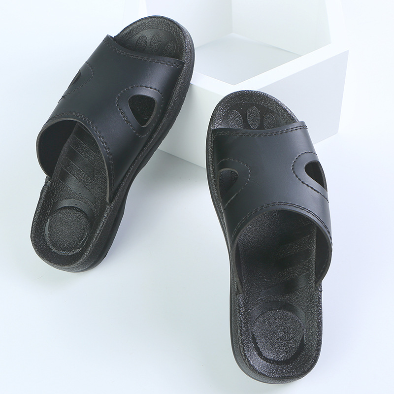 PU材质防尘软底防静电安全拖鞋 无尘车间工作鞋 无异响加厚拖鞋