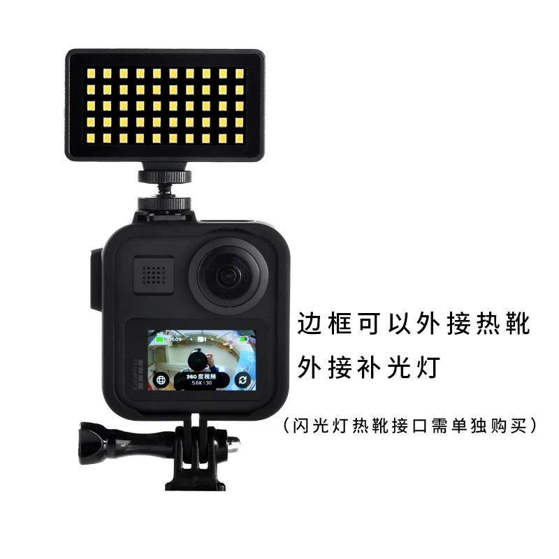 [Корпус камеры GoPro MAX, пластиковый защитный каркас, клетка для собаки, защитная крышка, основание и винты]