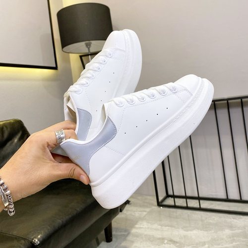 McQueen white shoes for women thick-soled spring and autumn new heightening dad shoes internet celebrity trend ins trendy casual sports shoes