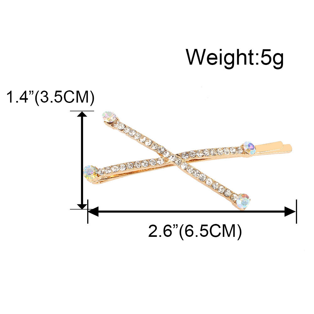 Retro Alloy Diamond-studded Clip Headwear Fashion All-match Rhinestone Hairpin Wholesale Nihaojewelry display picture 1