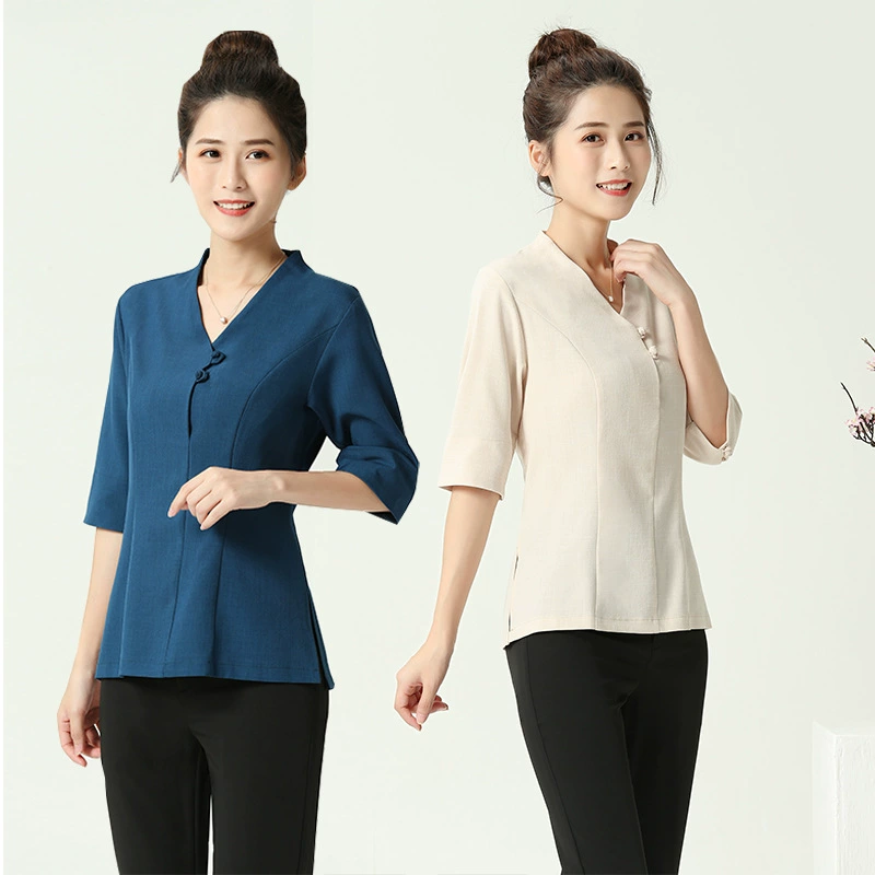 Осенний новый салон красоты комбинезоны женский спа-зал здравоохранения зал китайской медицины массаж ног рабочая одежда педикюр техник одежда костюм