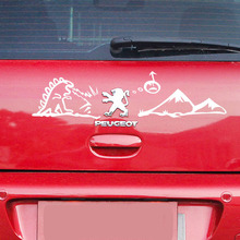 汽车贴纸图片反光车标贴小狮子怪兽打架创意搞笑个性图案
