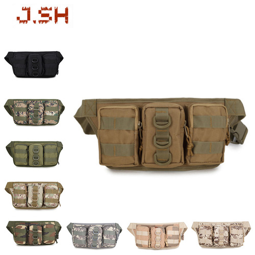 Camping cycling sport outdoor fashion multi-functional three-in-one waist bag portable water bottle bag direct sale for military enthusiasts