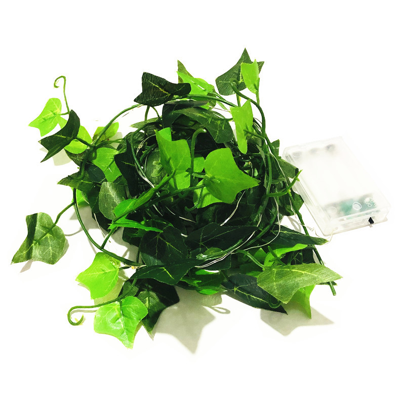 Amazonas Acción de Gracias escalada Tigre Cadena de luz eucalipto hoja de ratán Cadena de luz casa patio jardín luz decorativa