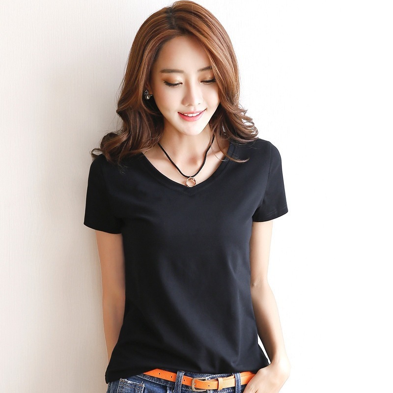 summer white base body-friendly T-shirt