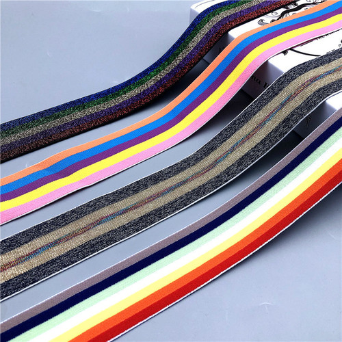 Elastane Nylon Computer Embroidered Letter Rubber Band Net Popstar Elastic Waistband for Clothing Accessories Factory