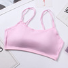 Bra top for elementary school students, breast pads, straps, tank top, wireless bra, underwear, worn on the shoulder, beautiful back