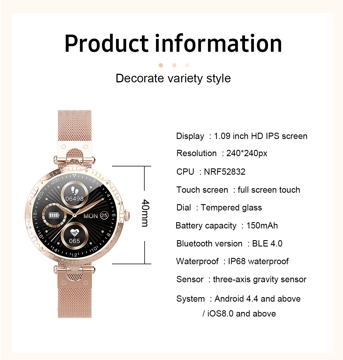 AK22 femmes SmartWatch bracelet de santé Fitnes Tracker femme_voghion.com