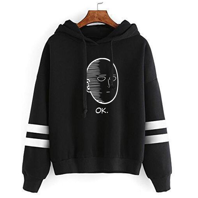 Anime one punch Superman Qiyu teacher spring and autumn hooded pullover long sleeve fleece-lined hooded sweater