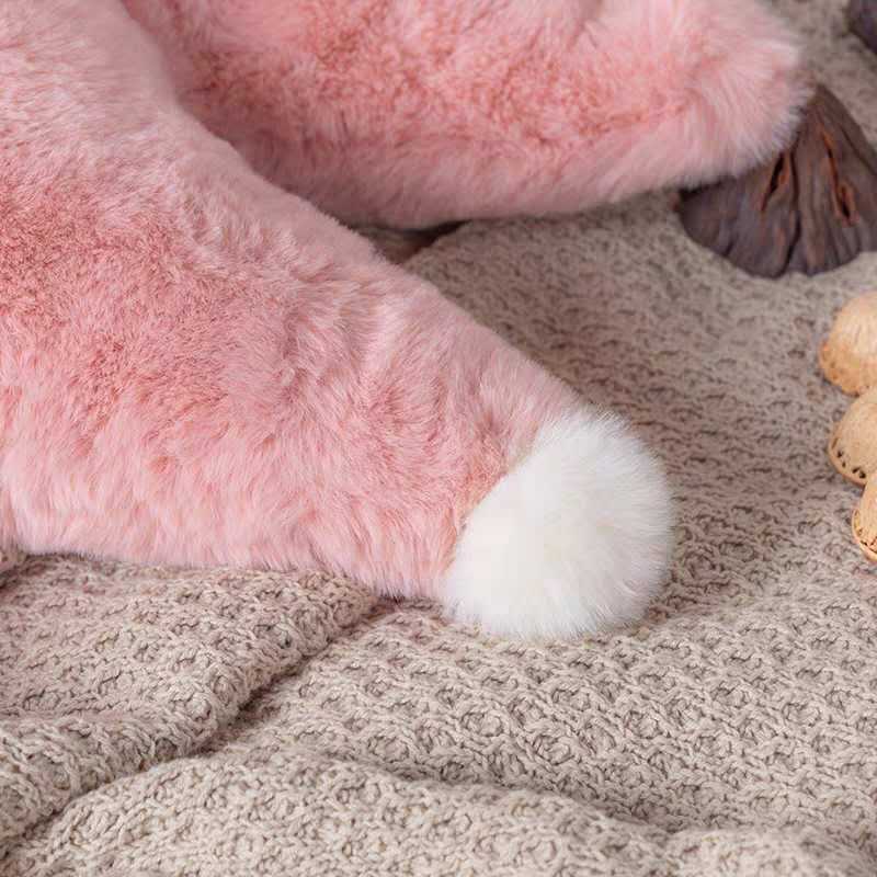 【靠垫】北欧ins少女獭兔毛皇冠床上靠枕榻榻米卧室床头靠垫