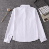 Japanese student pleated skirt, shirt, uniform, long sleeve, square neckline, with embroidery