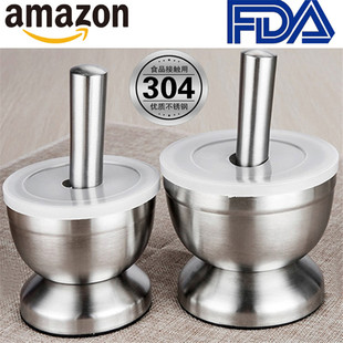 304 Stainless Steel Garlic Mashing Pot Garlic Mashing Pot Kitchen Mashing Pot Stone Mortar Mashing Pot Mashing Pot Garlic Press Grinder