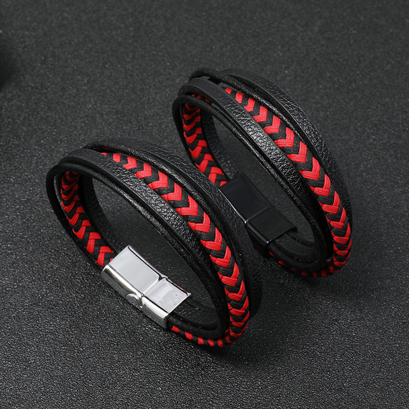 fashion creative multilayer leather bracelet