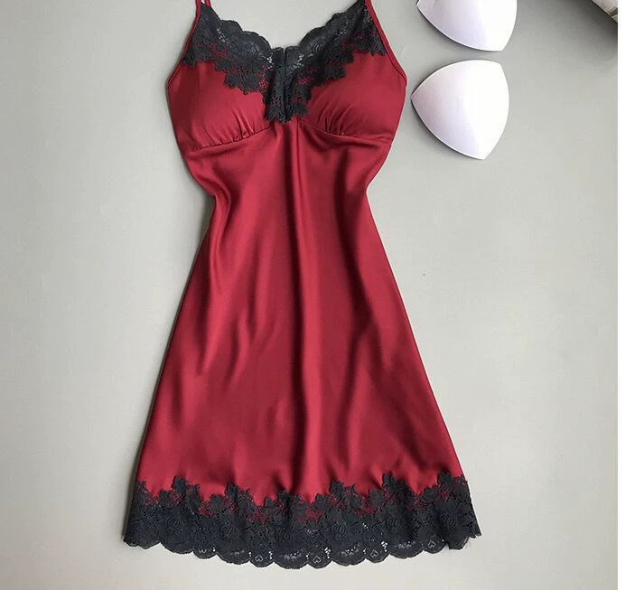 Ночная сорочка NewSexy Женские кружевные подпруги с бретелями, регулируемыми лямками и сзади стринг, домашняя одежда