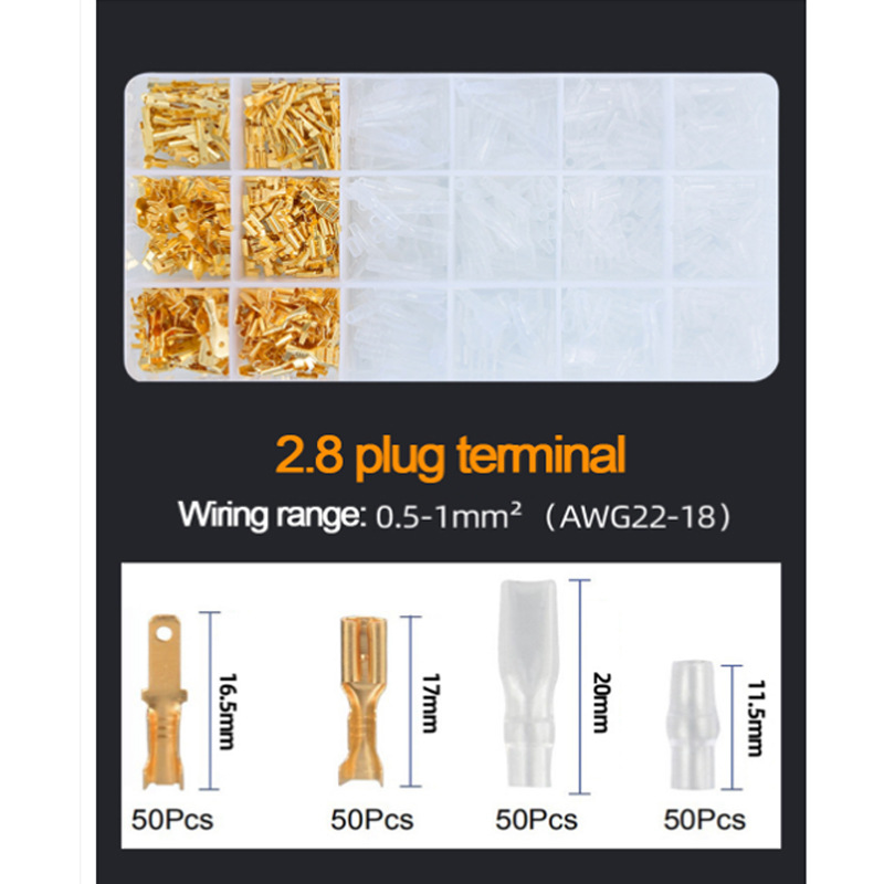 SN48B prensa fría Alicates herramienta que prensa 600 piezas en caja primavera terminal aislamiento terminal traje