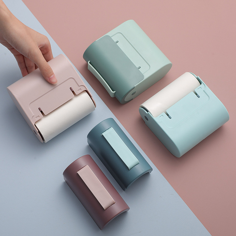 Creativo Nuevo tipo tambor conveniente removedor de polvo removedor de pelo pegajoso pequeño con tapa removedor de pelo rodillo de pelo pegajoso cepillo removedor de pelo al por mayor