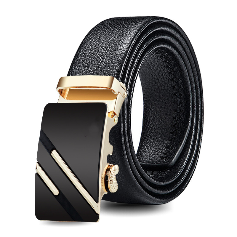2023 New Hot Selling Men's Automatic Buckle Gift Belt Wrapping Pvc Durable and Scratch-resistant Men's Pants Belt in Stock_voghion.com