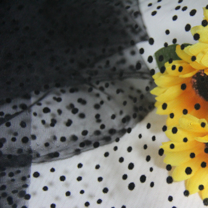 轻薄锦纶特密网纱双面植绒 耐水洗立体感强 女装打底连衣裙面料