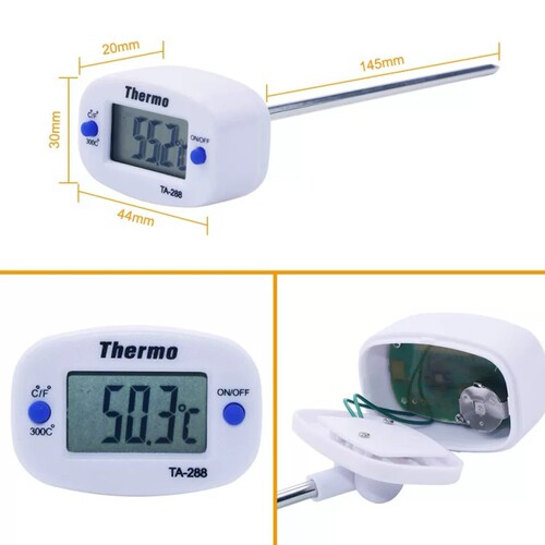 TA288 food thermometer kitchen food oil thermometer milk thermometer water thermometer probe type electronic thermometer