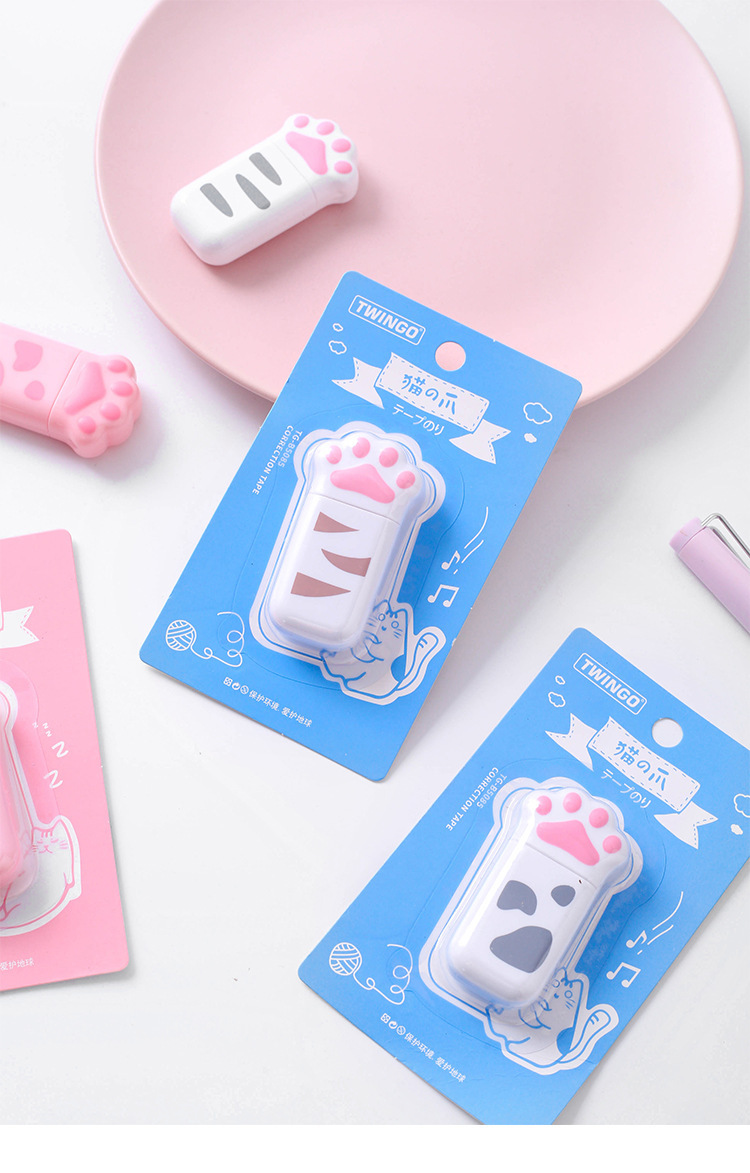 Creative Cat Paw Cute Girl Cartoon Correction Tape display picture 3