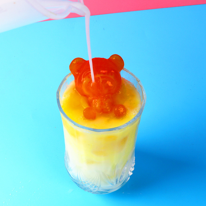 Oso cubo de hielo molde red Oso de hielo café molde de silicona shapedog hipopótamo leche té bebida molde de chocolate