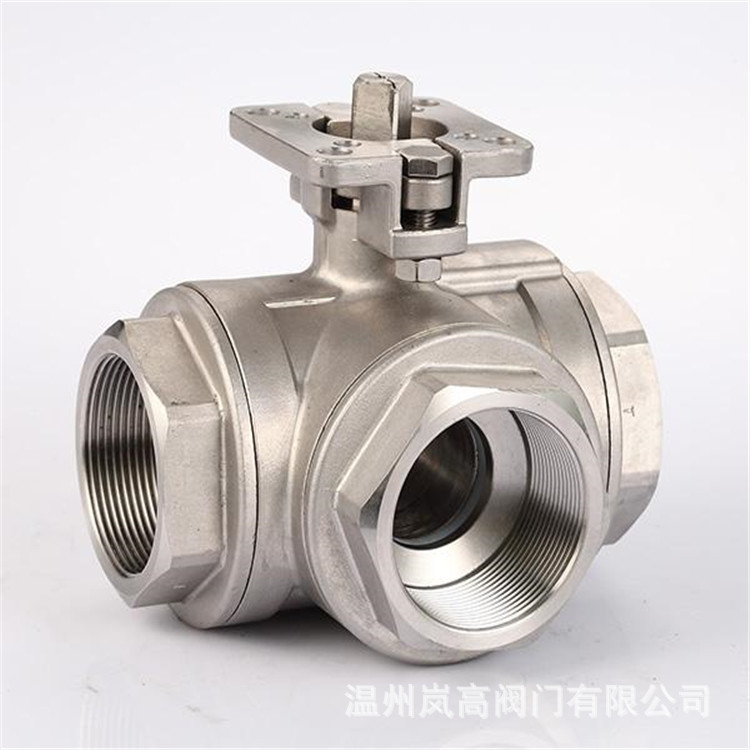 工业体专用 不锈钢材质 三通高平台球阀 内螺纹连接 DN200