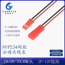 UL1007-24美標JST電子端子線 SYP 2P杜邦公母頭線束接頭電子線材