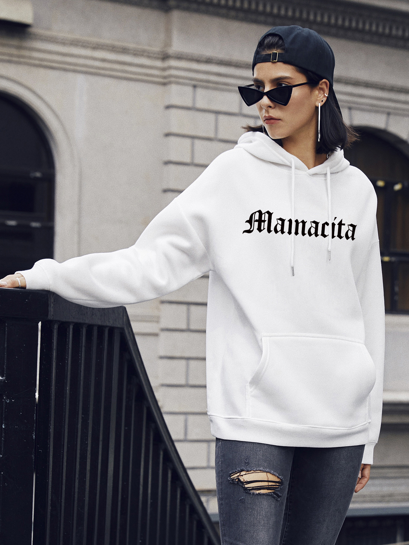 autumn and winter women s clothing popular letters street casual hooded sweater NSSN1862